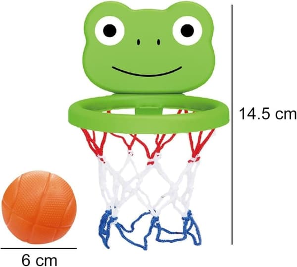 OBOSOE 2 sæt mini basketball sæt med basketball bøjle kreativ basketball sæt 3 bolde panda kat form til badeværelse bruser badekar legetøj