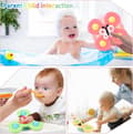 Miniatyrbild 3 av 6: Lollanda 3-Pack - Fidget Spinner med Sugkopp för Baby/Barn - Snurrande Leksak