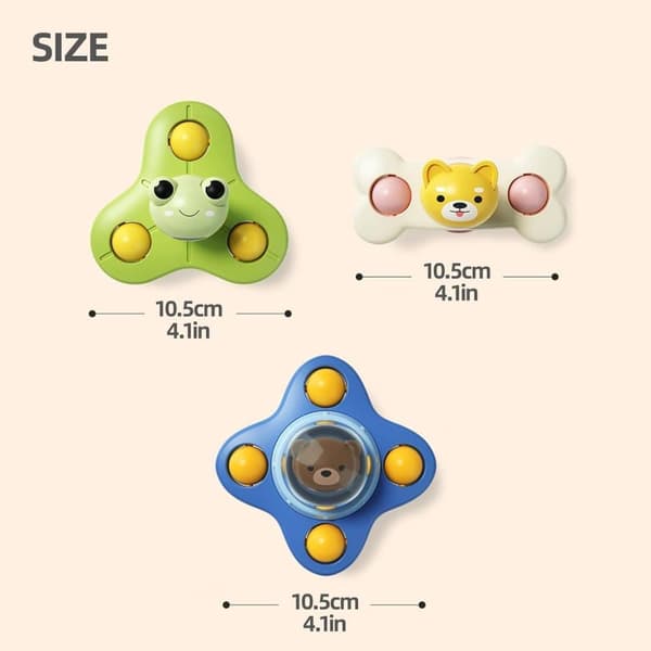 Lollanda 3-Pak Fidget Spinner, Sanselegetøj til Stressaflastning - Spindelegetøj til Baby/Børn