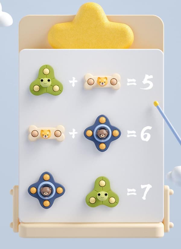 Lollanda 3-Pak Fidget Spinner, Sanselegetøj til Stressaflastning - Spindelegetøj til Baby/Børn
