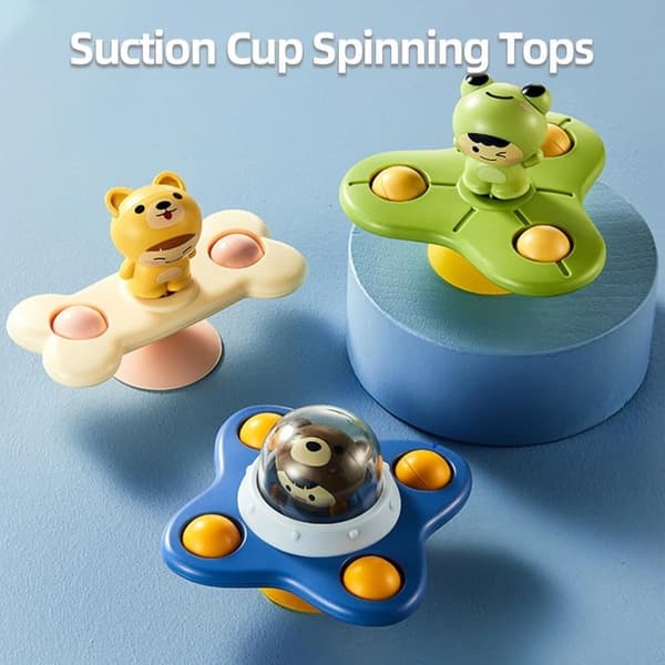 Lollanda 3-Pak Fidget Spinner, Sanselegetøj til Stressaflastning - Spindelegetøj til Baby/Børn