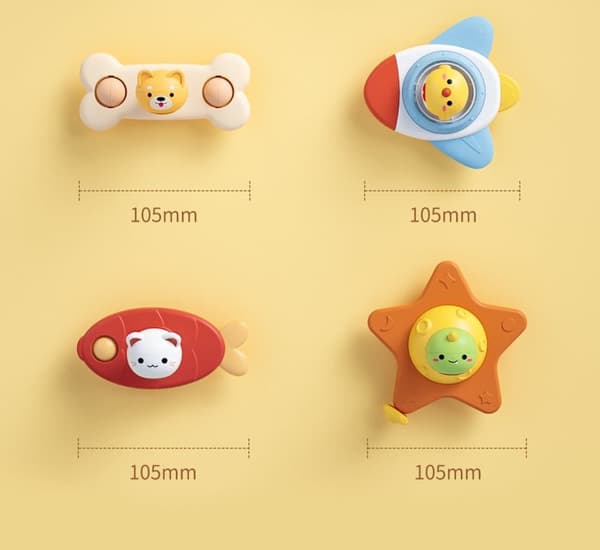 Lollanda 3-Pak Fidget Spinner, Sanselegetøj til Stressaflastning - Spindelegetøj til Baby/Børn