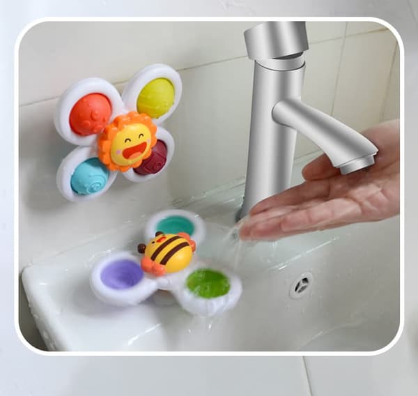 Lollanda 3-Pak Fidget Spinner Med Solmotiv, Spindelegetøj til Baby/Barn - Sanselegetøj til afstressning