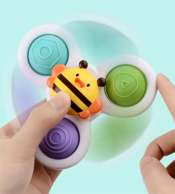 Lollanda 3-Pak Fidget Spinner Med Solmotiv, Spindelegetøj til Baby/Barn - Sanselegetøj til afstressning