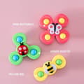 Pikkukuva 3 / 8: OBOSOE 3-Pack - Fidget Spinner imukupilla lapsille - Pyörivä lelu, kylpylelut, aistilelut