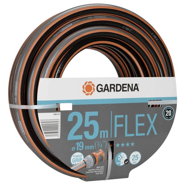 GARDENA GARDENA Comfort FLEX Schlauch 19 mm (3/4), 25 m 18053-20 19 mm 25 m 3/4-tums 1 st Svart, Orange Trädgårdsslang