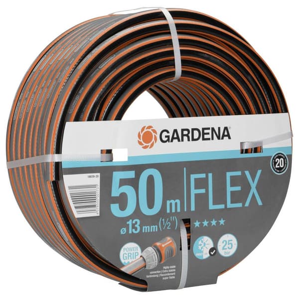 GARDENA GARDENA Comfort FLEX Schlauch 13 mm (1/2), 50 m 18039-20 13 mm 50 m 1/2 tum 1 st Svart, Orange Trädgårdsslang