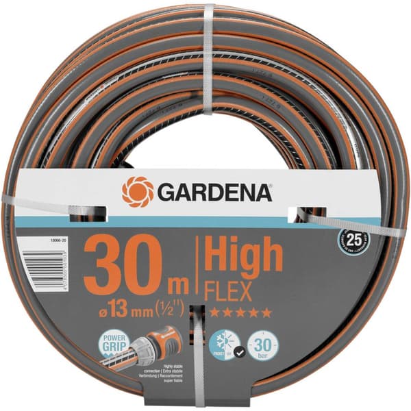 GARDENA GARDENA Comfort HighFLEX Schlauch 13 mm (1/2), 30 m 18066-20 13 mm 30 m 1/2 tum 1 st Grå, Svart, Orange Trädgå