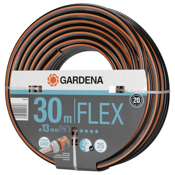 GARDENA GARDENA Comfort FLEX Schlauch 13 mm (1/2), 30 m 18036-20 13 mm 30 m 1/2 tum 1 st Svart, Orange Trädgårdsslang