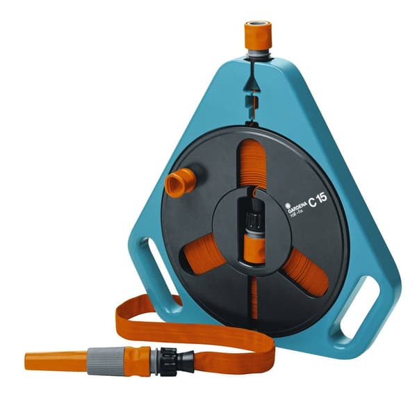 GARDENA Roll-Fix C 15 m 00756-20 13 mm 15 m 1/2 tum 1 st Grå, Svart, Orange Slangvinda