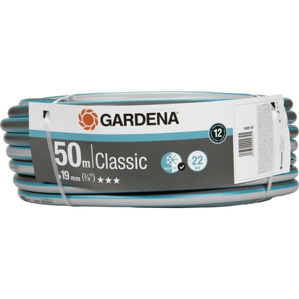 GARDENA Classic 19 mm (3/4 18025-20 19 mm 50 m 3/4-tums 1 st Grå, Blå Trädgårdsslang