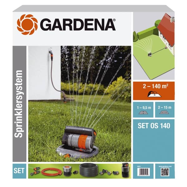 GARDENA 08221-20 OS 140 Pop-up-sprinkler Komplett set 2 - 140 m²