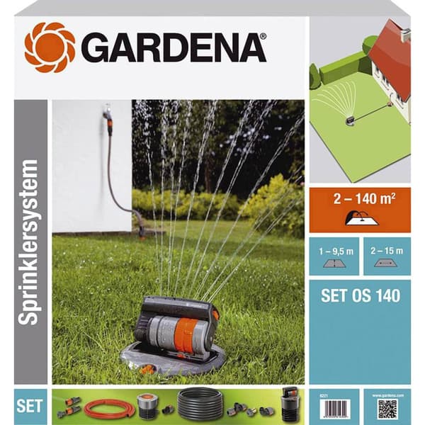 GARDENA 08221-20 OS 140 Pop-up-sprinkler Komplett set 2 - 140 m²