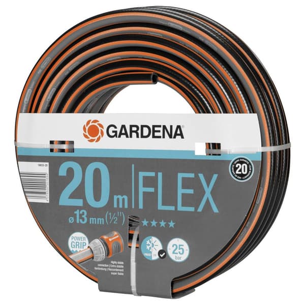 GARDENA GARDENA Comfort FLEX Schlauch 13 mm (1/2), 20 m 18033-20 13 mm 20 m 1/2 tum 1 st Svart, Orange Trädgårdsslang