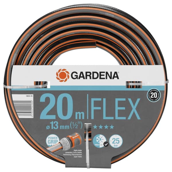 GARDENA GARDENA Comfort FLEX Schlauch 13 mm (1/2), 20 m 18033-20 13 mm 20 m 1/2 tum 1 st Svart, Orange Trädgårdsslang