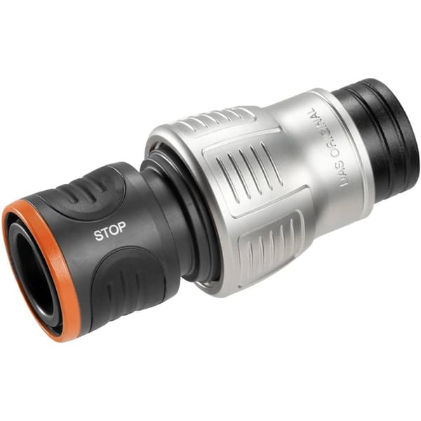 GARDENA 18254-50 Premium Plast Slangkoppling med reglerventil 19 mm Ø, Snabbkoppling Vattenstopp