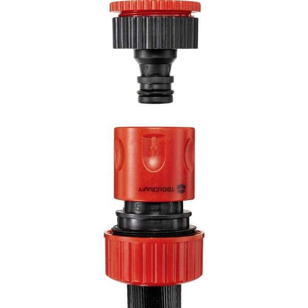 TOOLCRAFT TO-6897036 13 mm 1/2 tum 1 st Svart Trädgårdsslang 20 m