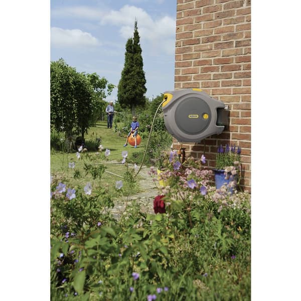 Hozelock FLOWMAX Auto Reel 30 m 2597 0000 30 m 1 st Grå, Gul Slangupprullare