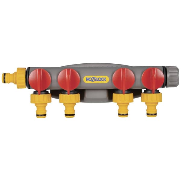 Hozelock 2150R0000 4-vägsventil 12 - 15 mm Ø med reglerventil
