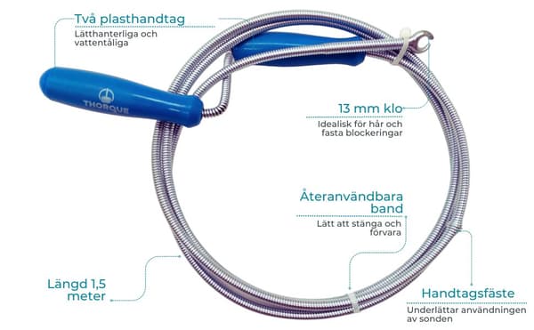 Avloppsrensare 1,5M THORQUE