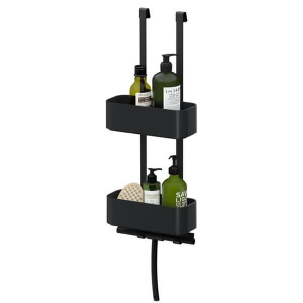 Tiger 2-Store Shower Caddy Dusjkurv Svart matt