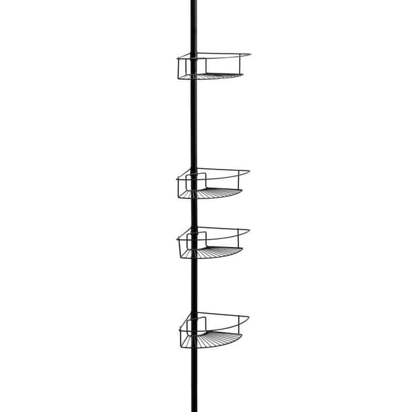 Teleskop brusekar - sort - 4 niveauer