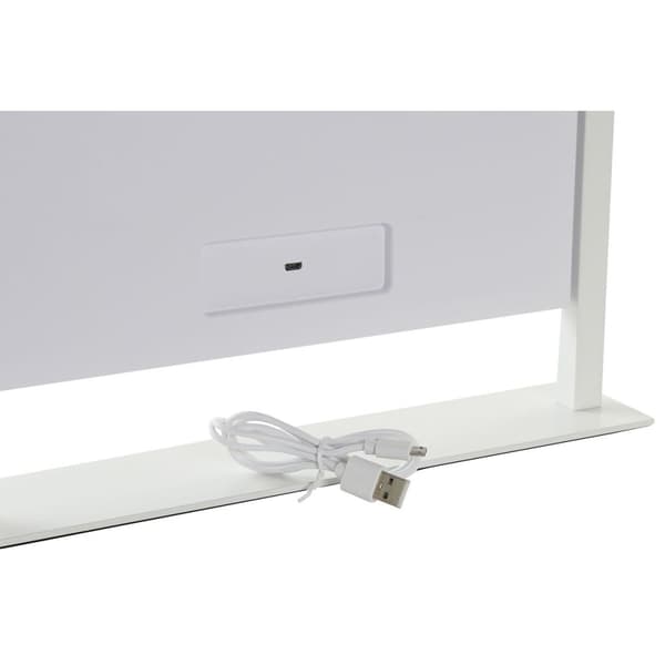 Bordsspegel med Pekskärm och LED-ljus DKD Home Decor Metall Vit (35 x 2 x 45 cm)