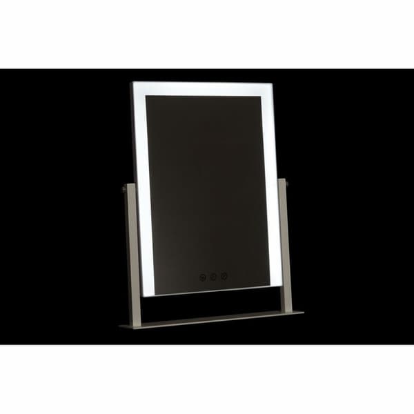 Bordsspegel med Pekskärm och LED-ljus DKD Home Decor Metall Vit (35 x 2 x 45 cm)