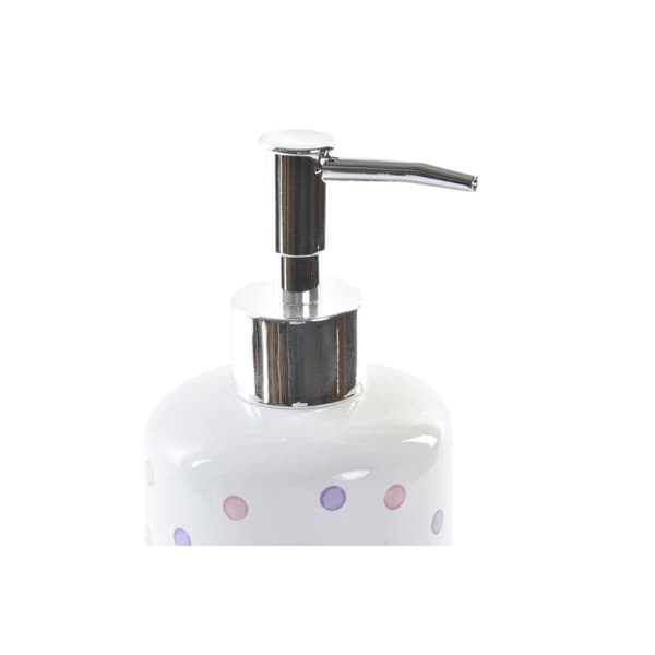 Badkit DKD Home Decor Vit ABS Dolomite Prickig 7 x 7 x 17,5 cm (2 antal)