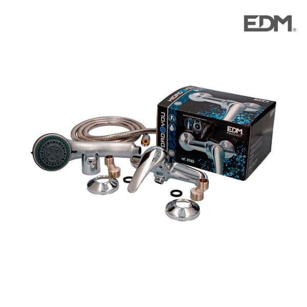 Sekoitushana EDM 01163 a7200-x Hopeinen Ruostumaton teräs Messinki Sinkki 15,1 x 11,5 x 11,5 cm Suihkulle