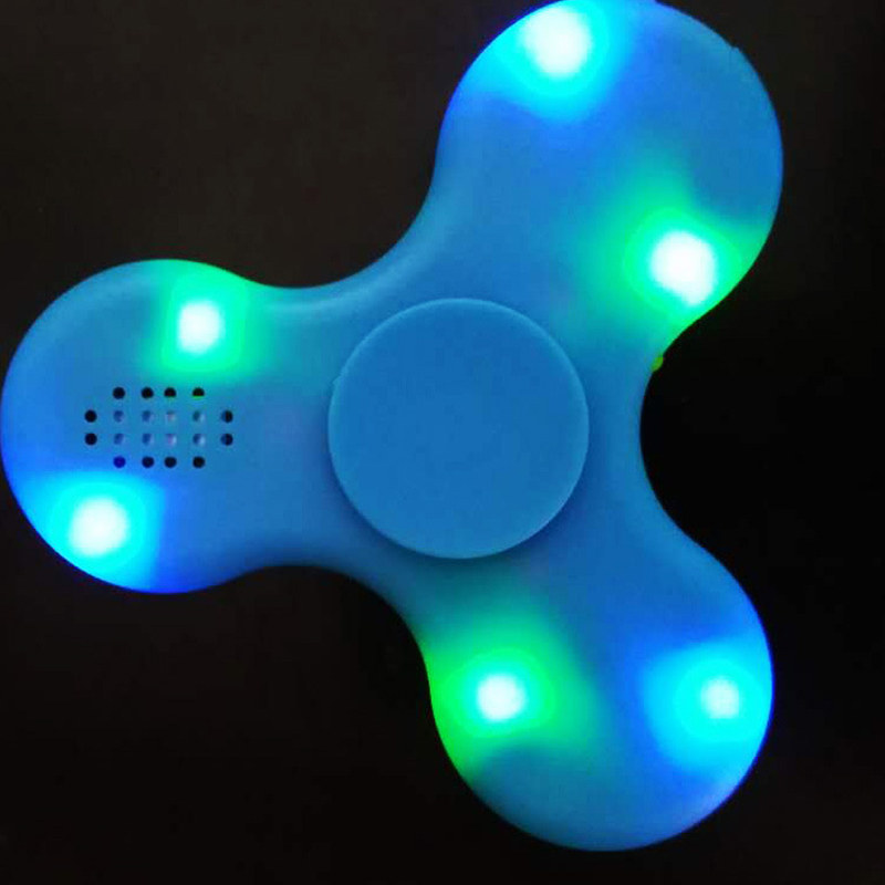 Fidget Spinner Bluetooth Speaker LED Toy EDC Flashing Hand
