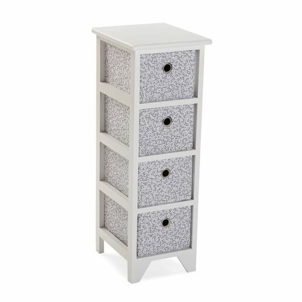 Multifunktionel kommode Versa Oxford 30 x 72 x 25 cm Hvid