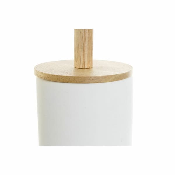 Toiletbørste DKD Home Decor 10 x 10 x 38 cm Natur Hvid Stentøj