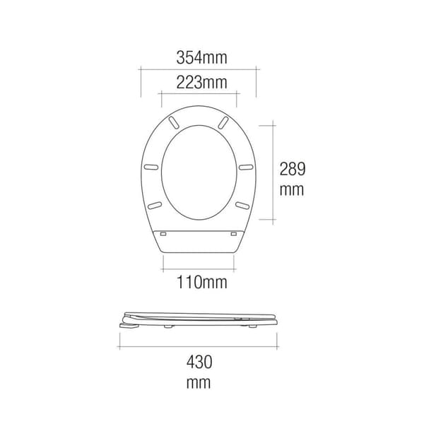Toiletlåg EDM 01511 Hvid PVC