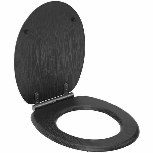 Toiletlåg Gelco Mørkegrå Sort