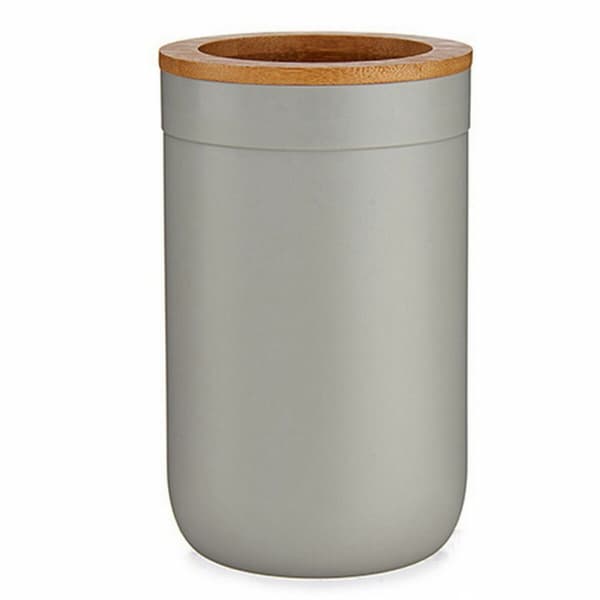 Tandborsthållare Berilo BP16-103G Brun Grå Bambu polypropen 7,7 x 11,5 x 7,7 cm (6 antal)