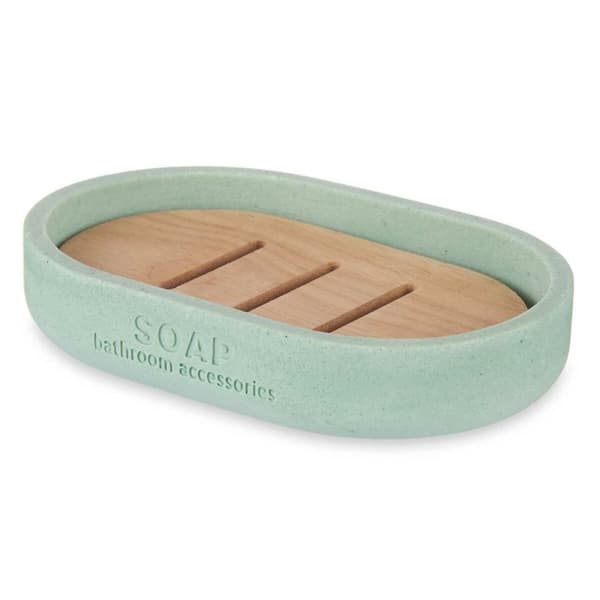 Tvålfat Berilo B5456BC-4 - 456 Mint Harts Bambu 12,5 x 2,5 x 8,5 cm (6 antal)