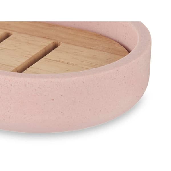Tvålfat Berilo B5456BC-4 - 458 Rosa Harts Bambu 12,5 x 2,5 x 8,5 cm (6 antal)