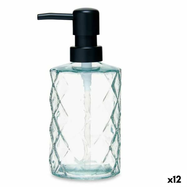 Tvåldispenser Berilo CN-B5463VB-1-367 Transparent Glas Plast Diamant 410 ml 9 x 18 x 7 cm (12 antal)
