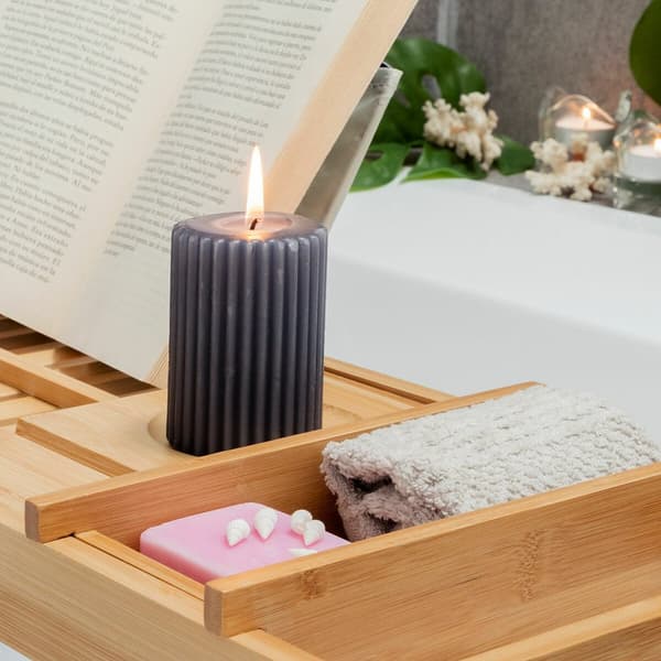 Förlängningsbar badkarsbricka i bambu Trayth InnovaGoods