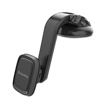 ColorWay | Magnetic Car Holder For Smartphone | Dashboard-2 | Adjustable | Magnetic | Gray | Panel or windshield mounting using a suction cup with a g
