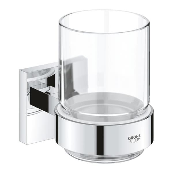 Glas med stöd - GROHE - Start Cube - Kromad - Glas / Metall - Nutida Stil