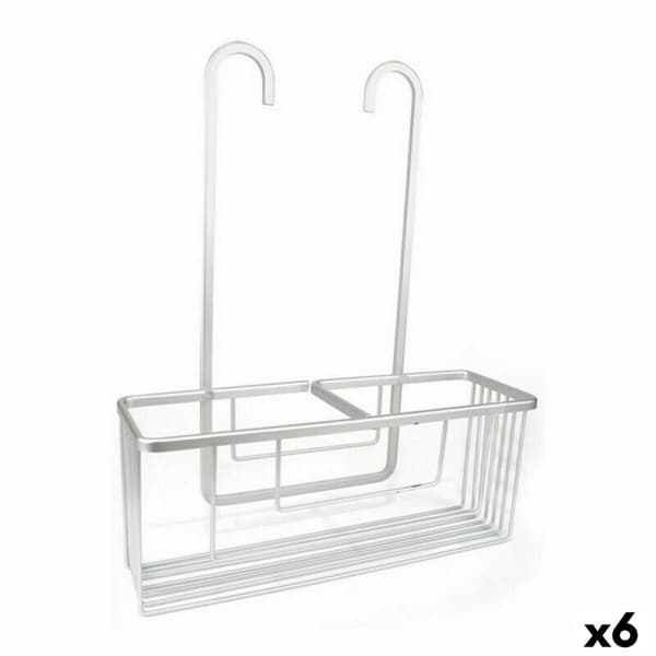 Badeværelse reol Confortime Alluma Sølvfarvet Aluminium 35,7 x 12,7 x 44,5 cm (6 enheder)