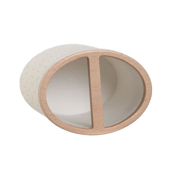 Glas Home ESPRIT Vit Naturell Harts Bambu 9,5 x 7 x 11 cm