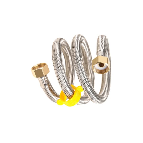 INF Flätat toalettvattenledningsrör med mässingsmutter (2-pack)