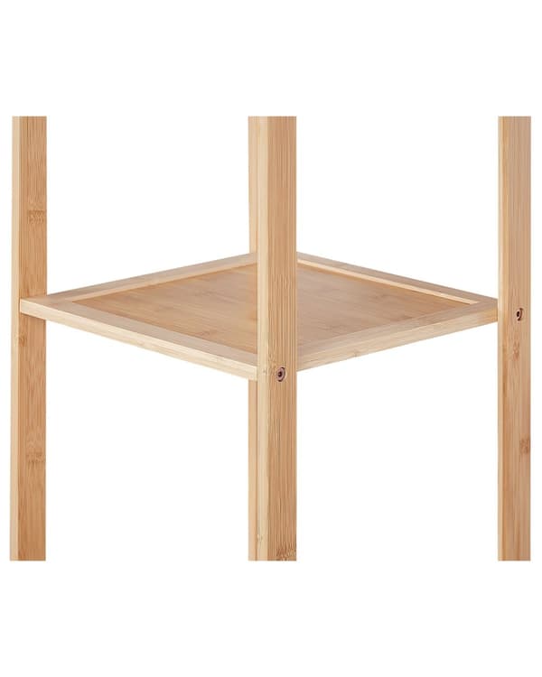 Baderomshyller i Lyst Tre Bambus med Dør Minimalistisk Stil Design