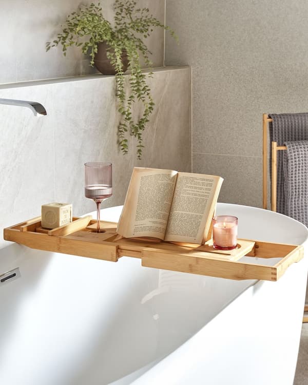 Badekarbrett i Lyst Tre Bambus Baderomstilbehør Design i Tre