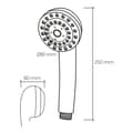 Miniatyrbillede 2 af 2: Brusehoved EDM 01342 ABS Klassisk Chromsalt 8,1 x 8 x 25 cm