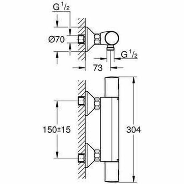 Tvättställsblandare Grohe Precision Start För dusch Svart matt Metall