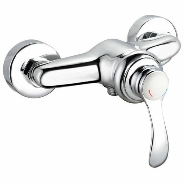 Hane med blandingsbatteri Rousseau Byron Grå Chrome Metal Kobber 15 cm Bruser